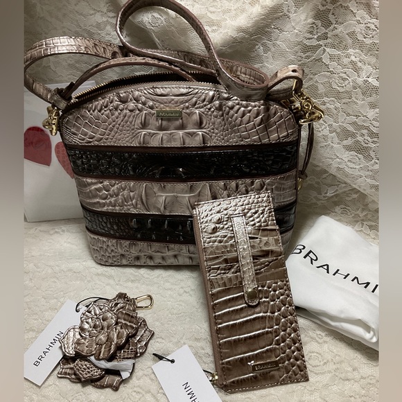 $FIRM$ NO OFFERS NWT 3 Pc BRAHMIN CHARDONNAY DUXBURY, SLIM WALLET NWT & MAGNOLIA - Picture 2 of 8